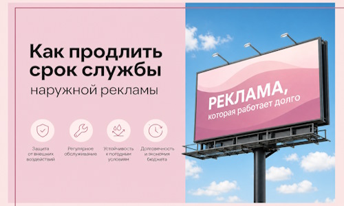 Как продлить срок службы наружной рекламы в  Ачинске